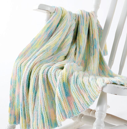 Little Ridges Knit Baby Blanket in Caron Jumbo - Downloadable PDF
