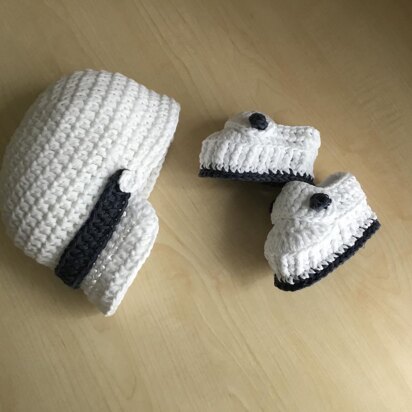 Baby Bootie & Hat Set N 264