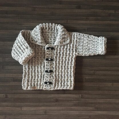 Theo Cardigan Hat and Booties Set Prem - 10 Years