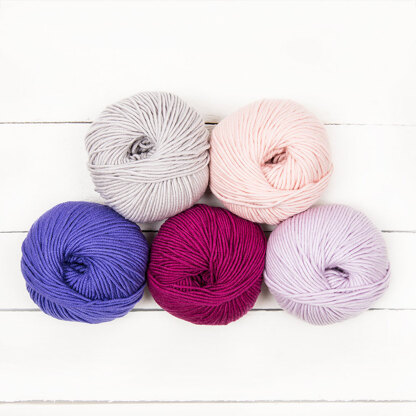 MillaMia Naturally Soft Aran Ombre 5 Ball Color Pack - Pink