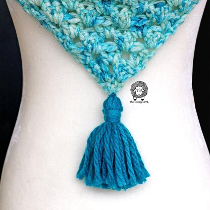 Once in a Blue Moon Triangle Scarf