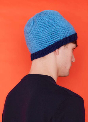 "Skyline Beanie" - Beanie Knitting Pattern in Paintbox Yarns Simply Chunky