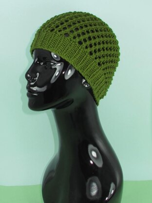 Simple Chunky Lacey Skullcap Hat