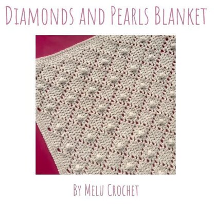 Diamonds and Pearls Bobble Stitch Blanket US terminology By Melu	Crochet