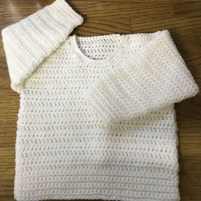 Easy Round Neck Sweater for Baby Crochet Pattern