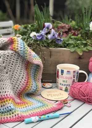 Faded Rainbow Shawl