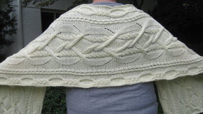 Warm Leitrim Aran Shawl