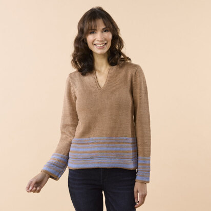 Frisco Pullover in Tahki Yarns Cotton Classic - Downloadable PDF