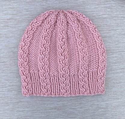 Hat with Small Braids Knitting pattern by Yelena Chen | LoveCrafts