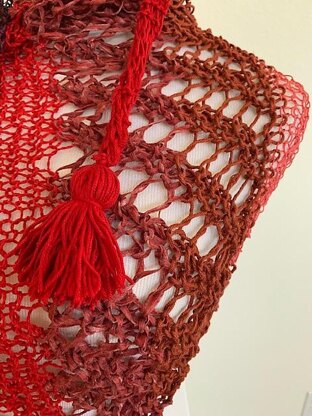 Vermillion shawl