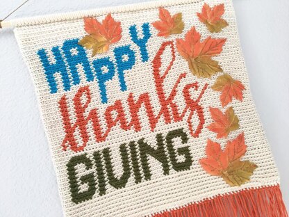 Happy Thanksgiving Pillow or Wall Hanging Banner