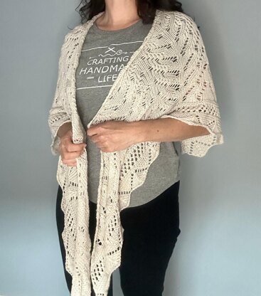 Machine Knit Wingspan Shawl