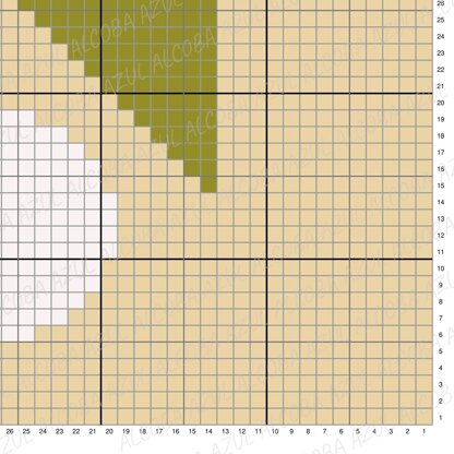 C2C Crochet Pattern Mirrored Abstract Sun Blanket Desert Moon Throw