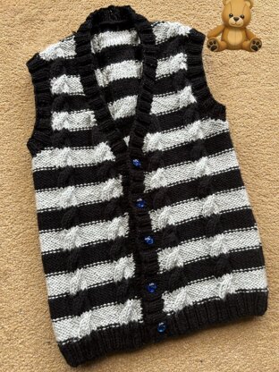 Cabled Waistcoat for Alex
