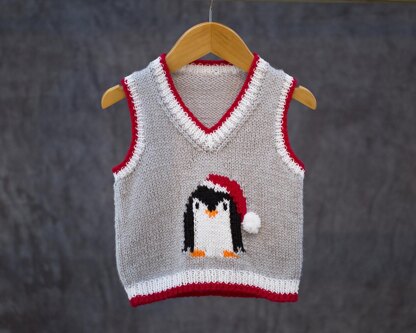 P167 Penguin Motif Tank Tops