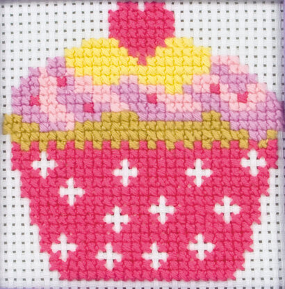 Anchor 1st Kit - Cupcake Cross Stitch Kit - 15cm x 15cm