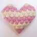 Bubble Stitch Heart Pillow