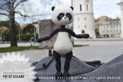 Crochet Pattern Basi the Panda Amigurumi toy