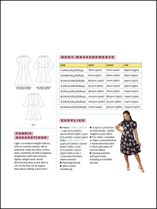 Tilly And The Buttons Martha Dress Sewing Pattern 1011 - Paper Pattern, Size UK 6-20 / EUR 34-48