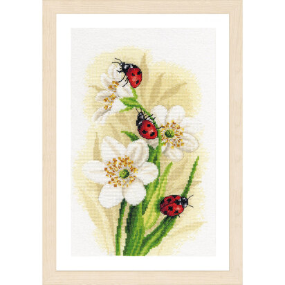 Lanarte Ladybug Parade Counted Cross Stitch Kit - PN-0191875