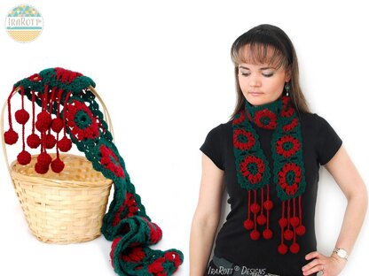 Jingle Bells Christmas Scarf PDF Crochet Pattern