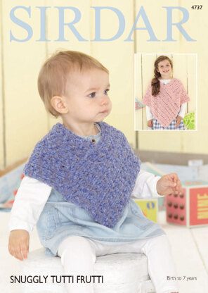 Ponchos in Sirdar Snuggly Tutti Frutti - 4737 - Downloadable PDF