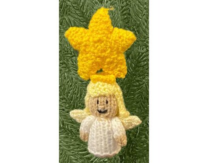 Christmas Angel Star 13cm tree hanging decoration