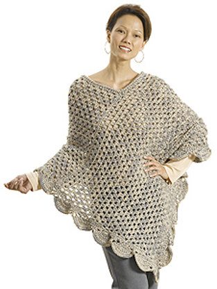 The Gift Poncho in Caron Simply Soft and Simply Soft Heathers - Downloadable PDF