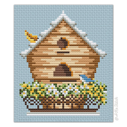 Birdhouse Sampler 04 Cross Stitch PDF Pattern