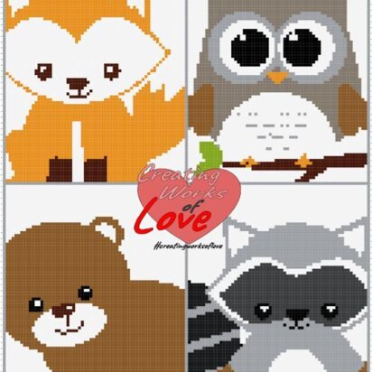 Woodland animals Squares Graph