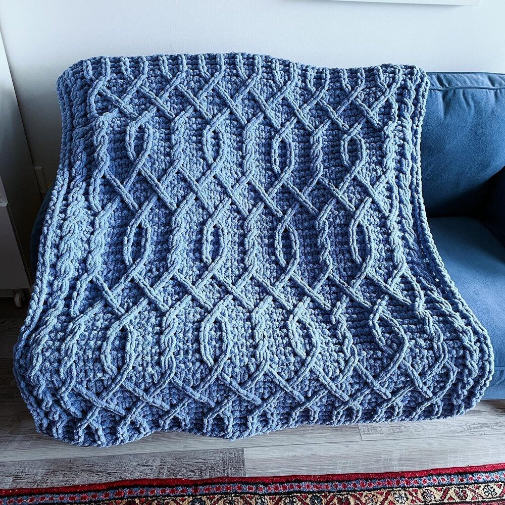 Celtic Twist Cable Blanket Knitting pattern by ilovemyblanket