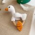Crochet goose pattern baby rattle toy Amigurumi teether bird