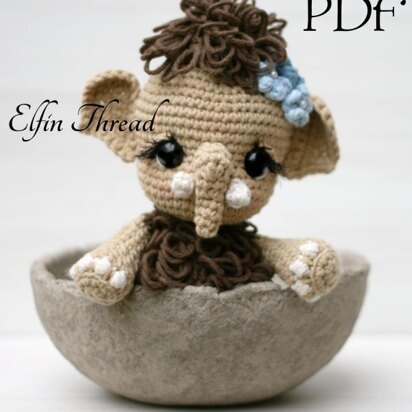 Maura the Chibi Mammoth Amigurumi