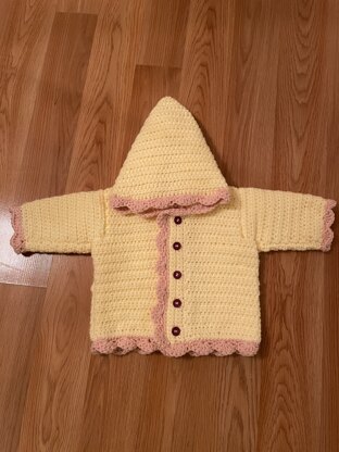 yellow baby hoody