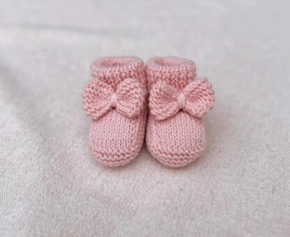 Bow Baby Booties