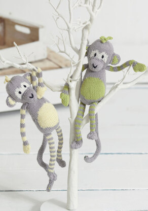 Noahs Ark - The Citrus Monkeys in Sirdar Snuggly Baby Bamboo DK