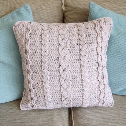 Cosy with Crochet Cables Cushion