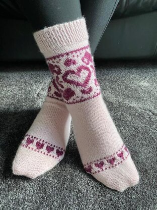 January Hearts Socks