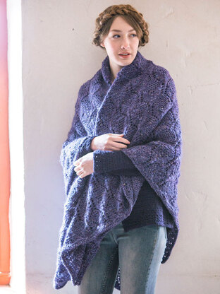 Morning Glory Throw in Berroco Inca Tweed