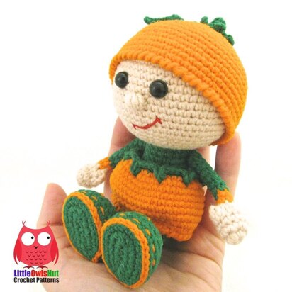 Doll in a Pumpkin outfit