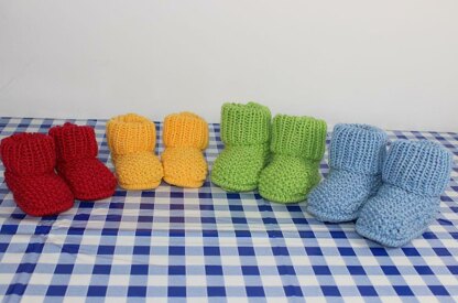 Baby Moss Stitch Booties