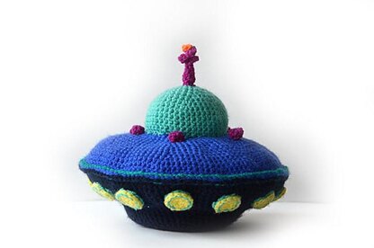 Flying Saucer Crochet Pattern, Aliens Amigurumi, Aliens Crochet Pattern, Flying Saucer Amigurumi