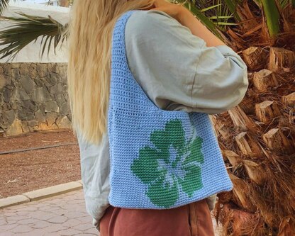Crochet Hibiscus Bag