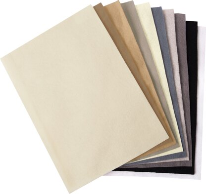 Sizzix Felt Sheets 10/Pkg - Assorted Colors-Neutral