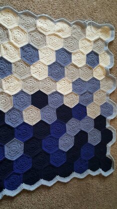 stormy hexagon colour block blanket