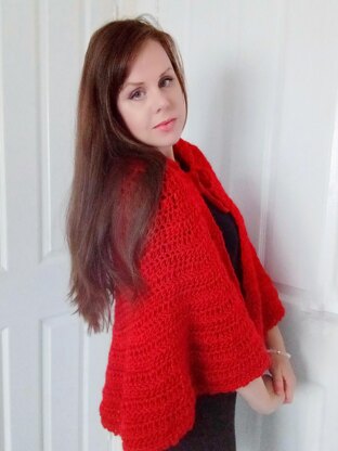 Crochet Scarlet Hooded Shawl Pattern