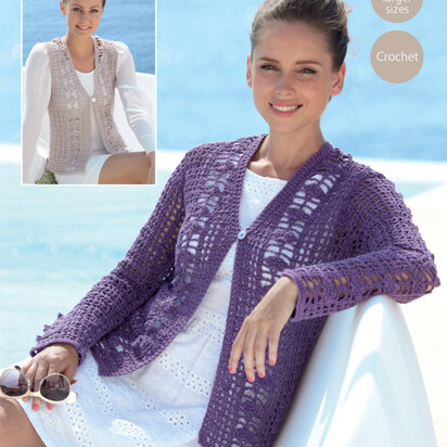Cardigan and Waistcoat in Sirdar Cotton DK - 7072 - Downloadable PDF