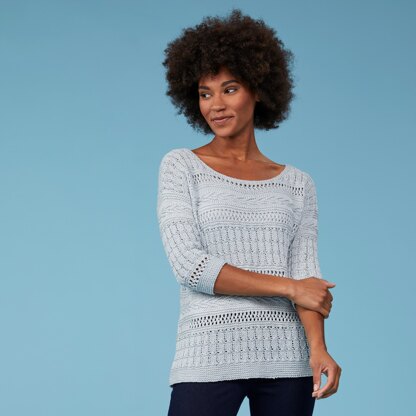 Oak Harbor Pullover - Sweater Knitting Pattern for Women in Tahki Yarns Coronado by Tahki Yarns