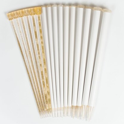 Addi Champagne Plastic Single Point Needles 35 cm 6.00mm (approx. 14" US 10)