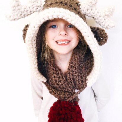 Rudy the Reindeer Hooded Scarf